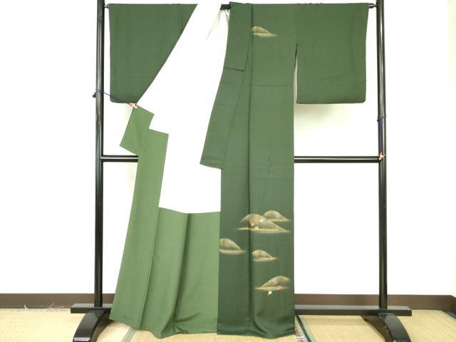 平和屋着物■訪問着　駒刺繍　風景花文　暈し染　金彩　正絹　逸品　DABF3007op