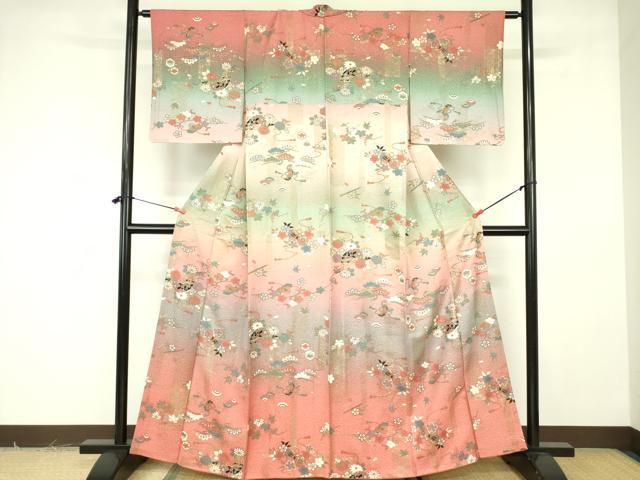 平和屋着物■訪問着 器物花文 暈し染 金彩 正絹 逸品 DABF3011op