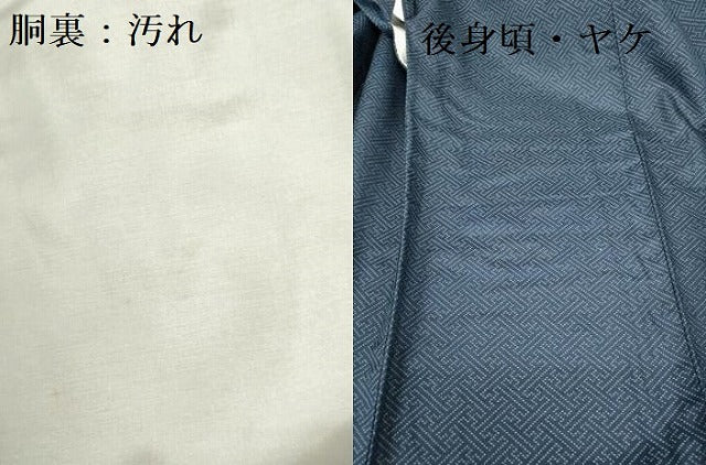 平和屋着物■上質な紬 紗綾型文様 正絹 逸品 未使用 DABF3012op