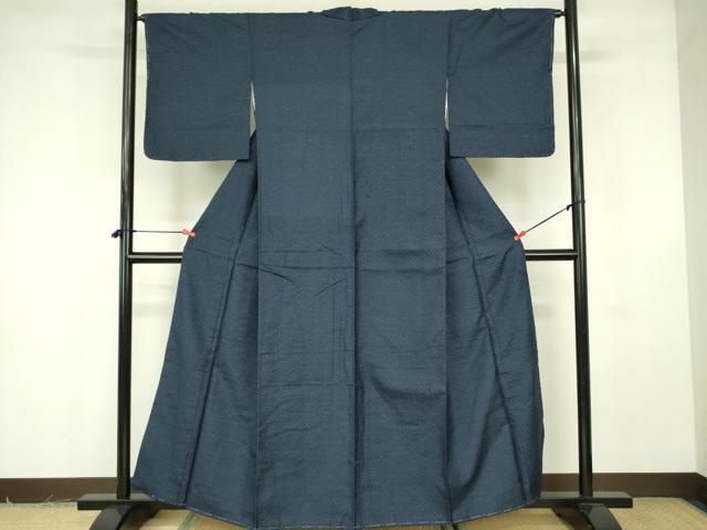 平和屋着物■上質な紬 紗綾型文様 正絹 逸品 未使用 DABF3012op