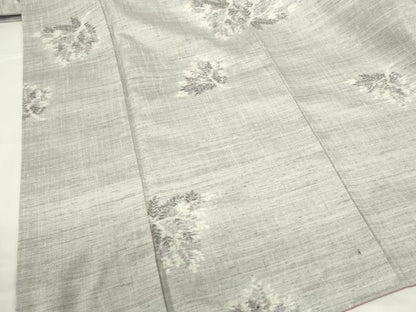平和屋着物■上質な紬 草葉文 正絹 逸品 DABF3016op