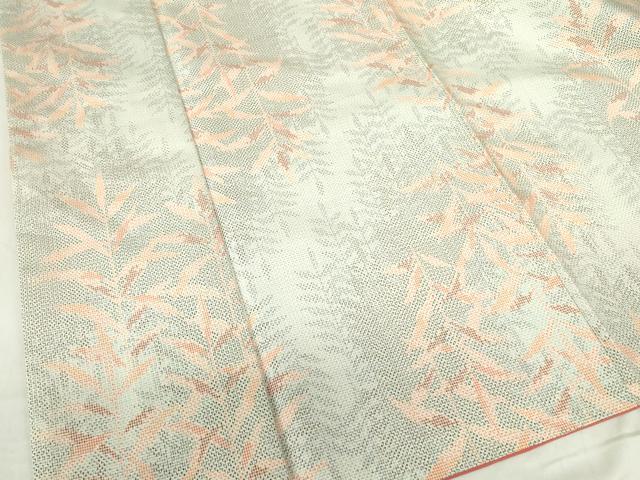 平和屋着物■上質な紬 草葉文 正絹 逸品 未使用 DABF3017op
