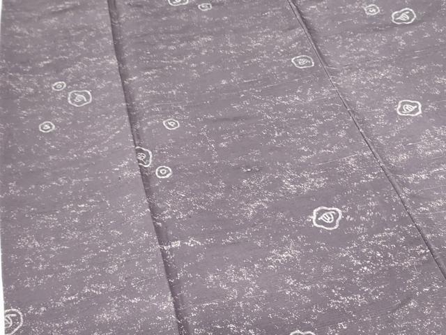 平和屋着物■上質な小紋 紬地 ろうけつ染 椿 正絹 逸品 DABF3018op