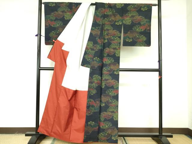 平和屋着物■上質な紬 吉祥雲文 正絹 逸品 DABF3019op