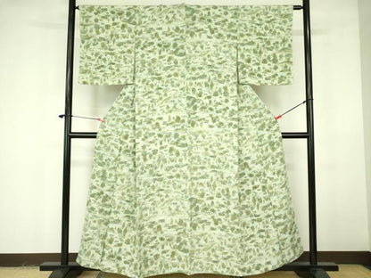 平和屋着物■上質な小紋 型染 風景文 正絹 逸品 DABF3031op