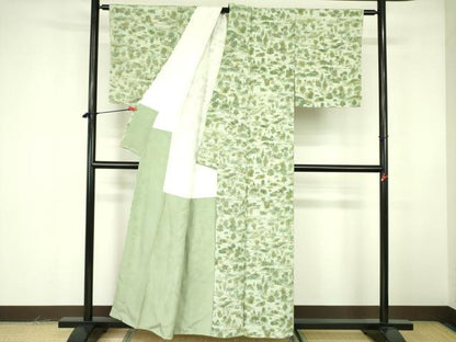 平和屋着物■上質な小紋 型染 風景文 正絹 逸品 DABF3031op