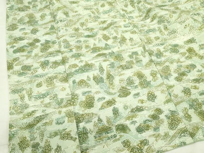 平和屋着物■上質な小紋 型染 風景文 正絹 逸品 DABF3031op