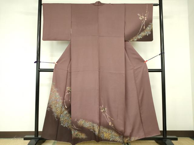 平和屋着物■訪問着 扇面花文 暈し染め 金銀彩 正絹 逸品 DABF3033op
