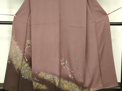 平和屋着物■訪問着 扇面花文 暈し染め 金銀彩 正絹 逸品 DABF3033op