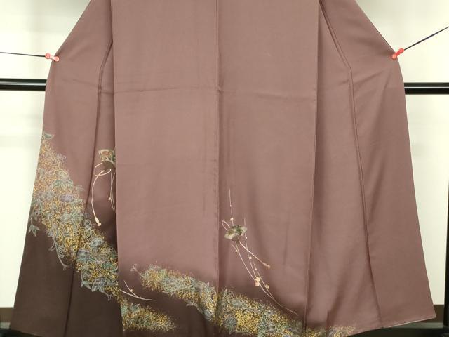平和屋着物■訪問着 扇面花文 暈し染め 金銀彩 正絹 逸品 DABF3033op