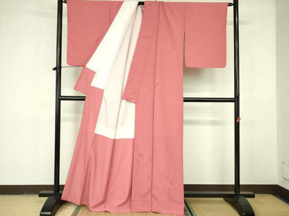平和屋着物■小紋　地紋起こし　舞葉文　洗える着物　DABF3036op