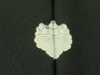 平和屋着物■黒留袖 駒刺繍 風景花文 金彩 洗える着物 DABF3039op