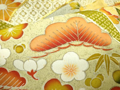 平和屋着物■豪華黒留袖 駒刺繍 菊 牡丹 金彩 正絹 逸品 DABF3041op