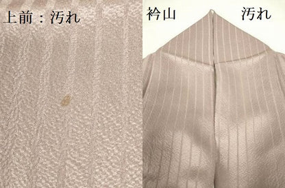 平和屋着物■訪問着　草葉文　萩　金糸　正絹　逸品　DABF3049op