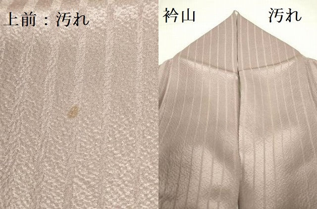 平和屋着物■訪問着　草葉文　萩　金糸　正絹　逸品　DABF3049op