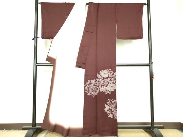 平和屋着物■色留訪問着　絞り　草花文　正絹　逸品　DABF3053op