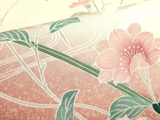平和屋着物□訪問着 友禅 草花文 暈し染め 正絹 逸品 DABF3061op