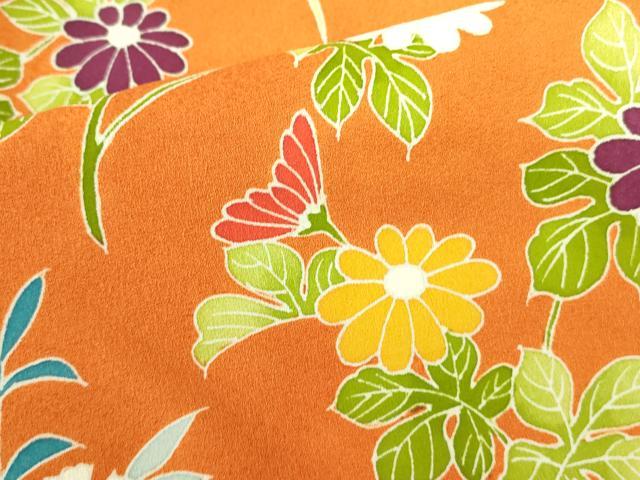 平和屋着物■訪問着　草花文　暈し染め　正絹　逸品　DABF3064op