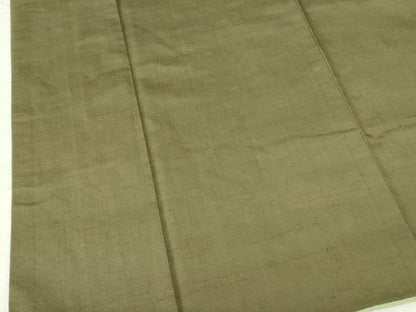平和屋着物■上質な紬　草色　正絹　逸品　DABF3068op