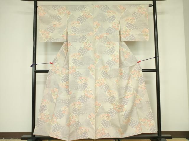 平和屋着物■上質な紬　草花文　やまと誂製　正絹　逸品　DABF3071op