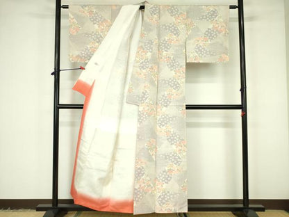 平和屋着物■上質な紬　草花文　やまと誂製　正絹　逸品　DABF3071op