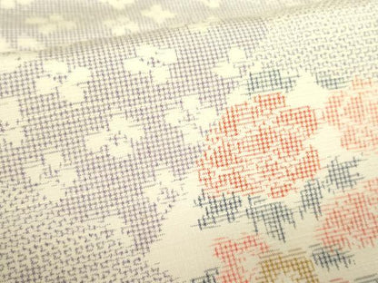 平和屋着物■上質な紬　草花文　やまと誂製　正絹　逸品　DABF3071op