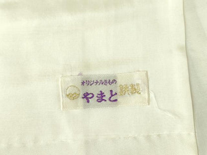 平和屋着物■上質な紬　草花文　やまと誂製　正絹　逸品　DABF3071op