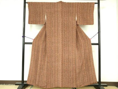 平和屋着物■上質な小紋 花鳥間道 鬼しぼ縮緬 正絹 逸品 DABF3072op