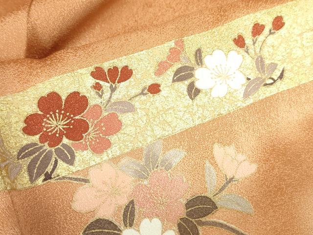 平和屋着物■訪問着　刺繍　枝桜　暈し染め　金彩　鈴乃屋扱い　正絹　逸品　DABF3081op