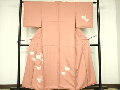 平和屋着物■訪問着　総刺繍　松葉文　正絹　逸品　DABF3085op
