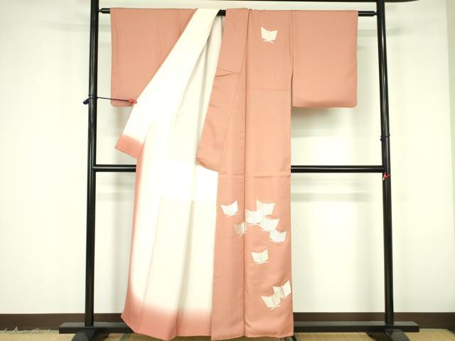 平和屋着物■訪問着　総刺繍　松葉文　正絹　逸品　DABF3085op