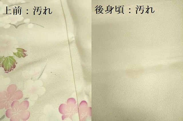 平和屋着物■訪問着　友禅　草花文　正絹　逸品　DABF3086op