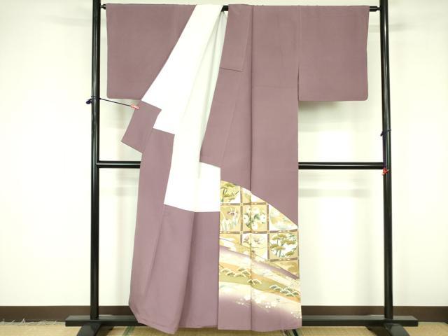 平和屋着物■豪華色留袖　駒刺繍　草花松文　暈し染め　金彩　正絹　逸品　DABF3089op
