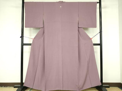 平和屋着物■上質な色無地　藤鼠色　正絹　逸品　DABF3093op