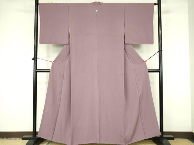 平和屋着物■上質な色無地　藤鼠色　正絹　逸品　DABF3093op