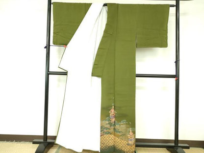 平和屋着物■TOKI志すい キモノモードオリジナルブランド　色留袖　風景花松文　暈し染め　金彩　正絹　逸品　DABF3096op