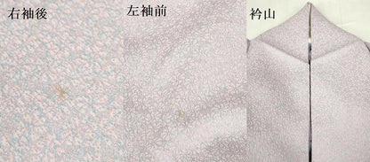 平和屋着物▽小紋　単衣　舞花　洗える着物　DABF3106op