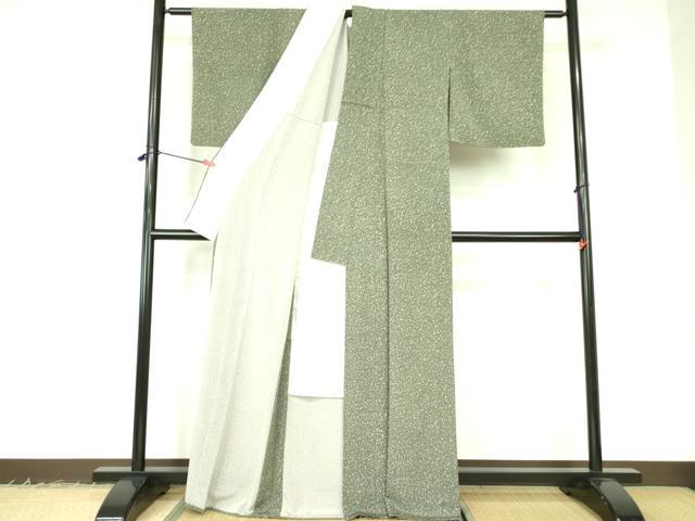 平和屋着物▽小紋　単衣　霰文　洗える着物　DABF3107op