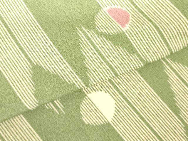 平和屋着物▽小紋　単衣　矢羽丸文　洗える着物　DABF3115op
