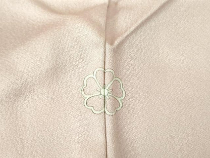 平和屋着物▽訪問着　単衣　刺繍　雪芝花文　暈し染め　金彩　正絹　逸品　DABF3118op