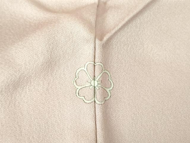 平和屋着物▽訪問着　単衣　刺繍　雪芝花文　暈し染め　金彩　正絹　逸品　DABF3118op