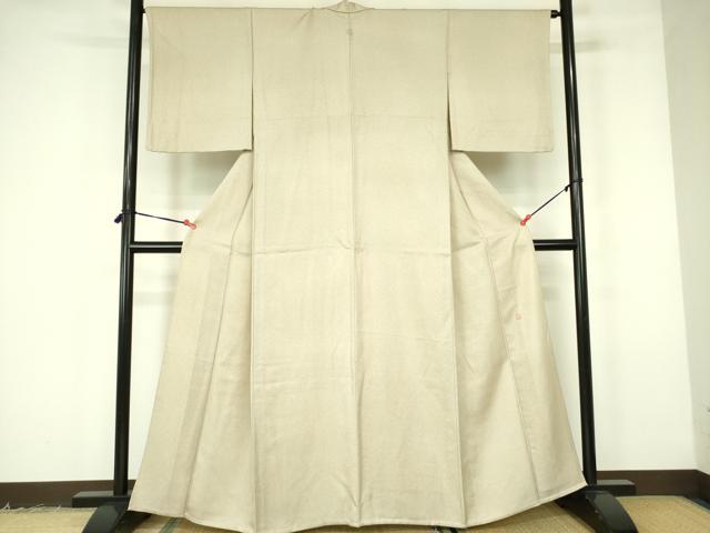 平和屋着物▽上質な小紋　単衣　霞文　正絹　逸品　DABF3122op