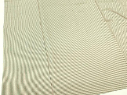 平和屋着物▽伝統工芸士　保科土山　江戸小紋　単衣　両面染　縞　正絹　逸品　DABF3129op