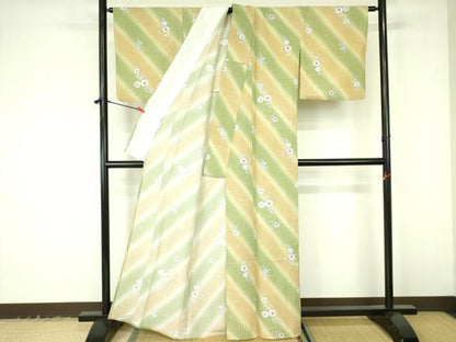 平和屋着物▽小紋　単衣　辻が花　暈し染め　洗える着物　DABF3148op