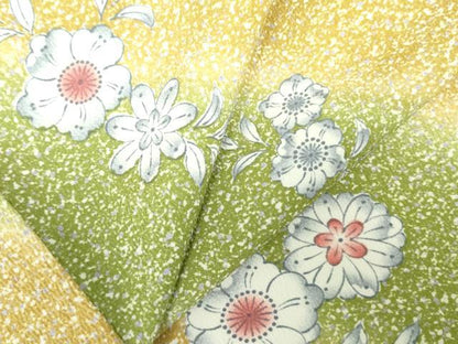 平和屋着物▽小紋　単衣　辻が花　暈し染め　洗える着物　DABF3148op
