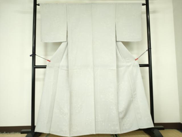 平和屋着物▽上質な小紋　単衣　舞花　正絹　逸品　DABF3152op