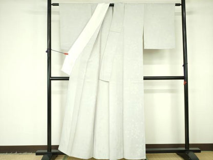 平和屋着物▽上質な小紋　単衣　舞花　正絹　逸品　DABF3152op