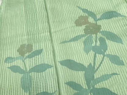 平和屋着物▽訪問着　無双　紗×絽　紗袷　草花　正絹　逸品　DABF3159op