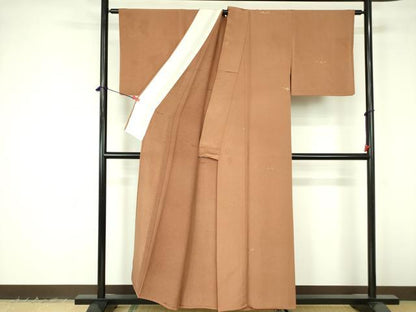平和屋着物▽上質な小紋　単衣　箔散らし　金彩　正絹　逸品　DABF3161op