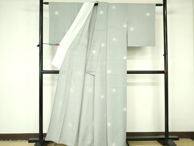平和屋着物▽上質な小紋　単衣　蛍暈し　正絹　逸品　DABF3165op